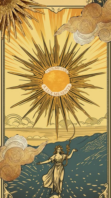 Vintage Astronomy Prints, The Sun Tarot, Trippy Wallpaper, Tarot Cards Art, Witch Books, Abstract Art Wallpaper, Tarot Art, Iphone Wallpaper Girly, Tumblr Wallpaper