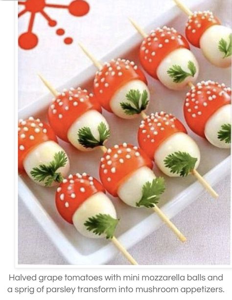 Tomato Eggs, Kids Snack Food, Mushroom Appetizers, Party Food Themes, Decorações Com Comidas, Cherry Tomato, Snacks Für Party, Izu, Best Appetizers