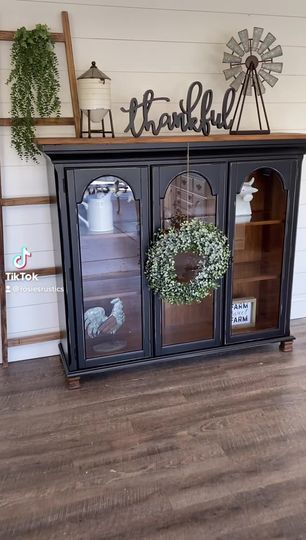 China Hutch Repurposed, Repurposed China Cabinet, Annie Sloan Chalk Paint Furniture, China Cabinet Makeover, Cabinet Makeover, Chalk Paint Furniture, Paint Furniture, Repurposed Furniture, Painting Cabinets