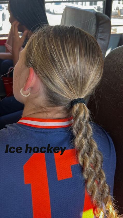 Hockey Hairstyles, Hockey Hair, Sporty Hairstyles, Ice Hockey, Hockey, Hairstyles, Long Hair Styles, Hair Styles, Sports