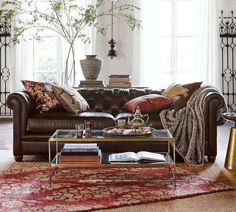 We Solemnly Swear You'll Love These Harry Potter-Inspired Rooms — All Made For 2019 Leather Sofa Recliner, Random Decor, Sofa Recliner, Leather Chesterfield Sofa, Leather Chesterfield, Leather Sofas, Diy Sofa, Chesterfield Sofa, Leather Furniture