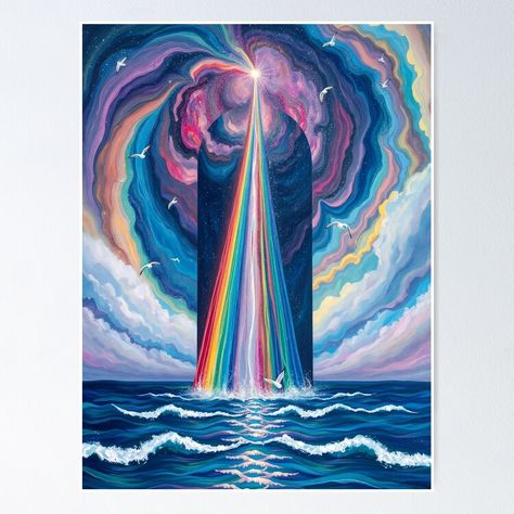 Get my art printed on awesome products. Support me at Redbubble #RBandME: https://www.redbubble.com/i/poster/Mariva-Ocean-Portal-Spiritual-Awakening-Higher-Consciousness-Acrylic-Painting-by-Arwen-Art/165534744.LVTDI?asc=u Spiritual Awakening Higher Consciousness, Spiritual Paintings, Painting Poster, Higher Consciousness, Spiritual Awakening, Consciousness, Sale Poster, Portal, Awesome Products