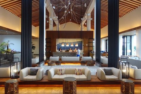 World Of Hyatt's Incredible Promotion (Register Now) | One Mile at a Time Jamaica Interior Design, Boutique Hotel Bedroom Luxury, Coastal Luxury Interior Design, Hotels Lobby, Boutique Hotel Lobby, Andaz Maui, Resort Interior Design, Luxury Hotels Interior, Rockwell Group