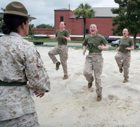 Flab-to-Fit: Week 12 of the Transformation Workout Program. Fitness - Inspiration - Marines - Boot Camp - Parris Island - Recruit Training - Military - Armed Forces - Get Fit - Workout - Health - Get Lean - Weight Loss - Female - Motivation - Women's - Exercise - Goals - Tips - Ideas - Plans Parris Island Boot Camp, U.s. Air Force Women, Military Workout For Women, Army Workout Women, Marine Bootcamp, Female Motivation, Marines Boot Camp, Army Basic Training, Police Workout