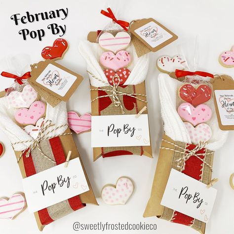 Pop By Co. on Instagram: “February Pop Bys are live! “Your Referrals are the heart of my business!” ❤️ Adorable Handmade sugar cookies made to order and sealed for…” Real Estate Pop By Ideas, February Real Estate, Pop By Ideas, Realtor Marketing Gifts, Pop Bys Real Estate, Business Marketing Gifts, Cheesy Gifts, Marketing Gifts, Real Estate Marketing Plan