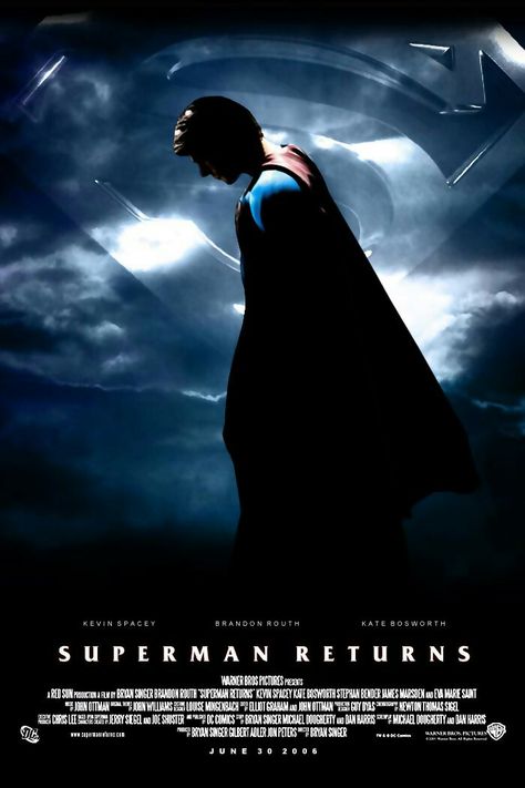 Superman Returns movie poster Steel Dc, Superman Pictures, Golden Warriors, Brandon Routh, Superman Returns, Sci Fi Tv Shows, Black Panther Art, Superman Man Of Steel, Comic Book Superheroes