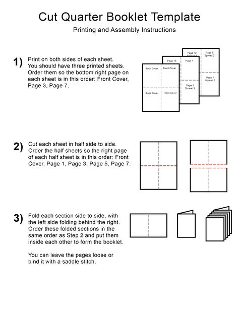 Quarter Zine Booklet Template by Matthew Gravelyn Booklet Printing, Booklet Template, Journal Drawing, Art Zine, Brochure Layout, Overlays Transparent, Printed Sheets, Free Printable, Art Journal