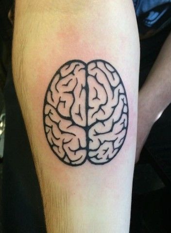 Small Brain Tattoo Simple, Brain Cell Tattoo, Brain Tattoo Ideas, Anatomy Tattoo, Thorn Tattoo, Anatomical Art, Saturn Tattoo, Brain Tattoo, Awareness Tattoo