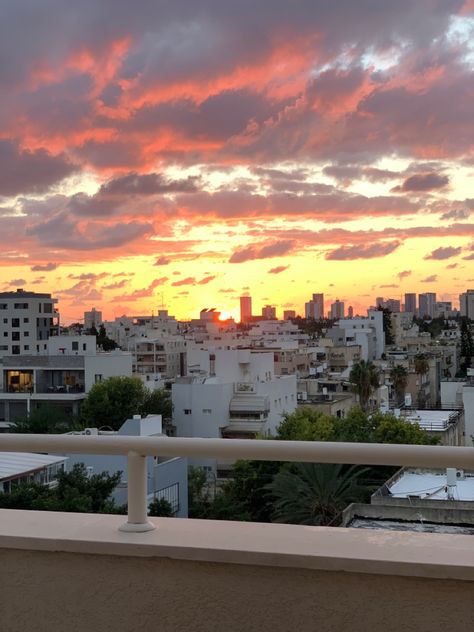 #photography #sunset #sky #balcony City View From Balcony, Sunset From Balcony, Japanese Balcony, Sunset Balcony, Birthday Clip, Small Terrace, Photography Sunset, Sunset Background, Morning Sky