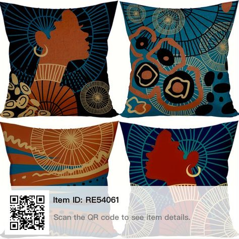 African mudcloth pillow