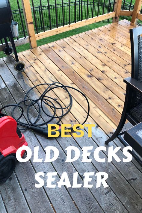 Best deck sealer for old decks Wood Deck Patterns, Best Deck Stain And Sealer, Natural Deck Stain Ideas, How To Stain A Deck, Old Deck Makeover Diy, Painting Deck Ideas Wood, Cleaning Deck Wood, Sanding A Deck, Diy Deck Staining