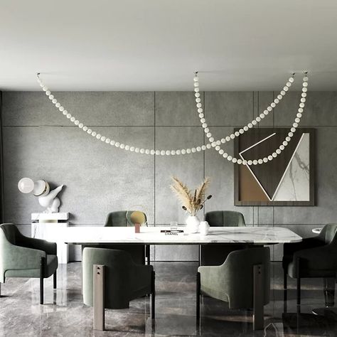 Akoya LED Pendant by Alora Lighting at Lumens.com Studio Adu, Retro Futurism Space, Nyc Vision Board, Sandringham House, Prospect House, Living Room Lighting Ideas, Miami Apartment, Midcentury Modern Style, Aesthetic Wellness