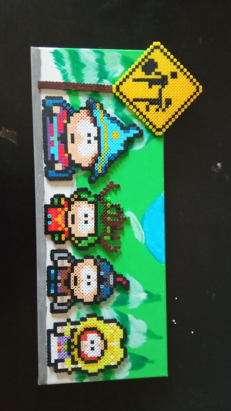 South Park Melty Beads, Kandi South Park, Southpark Pixel Art, South Park Crafts, South Park Perler Bead Patterns, South Park Perler, Easy Perler Beads Ideas, Park Tool, Perler Art