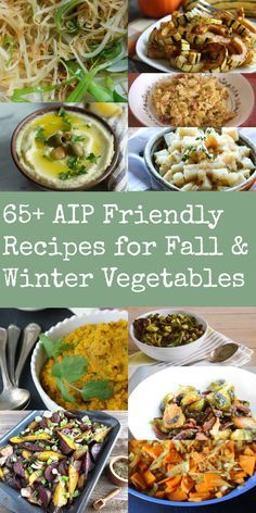 Paleo autoimmune protocol (AIP) meals should be comprised of 2/3 to 3/4 vegetables. Thankfully the vast majority of fall and winter vegetables are AIP-compliant and there is a huge variety to choose from, so you never have to get bored. Autoimmune Diet Recipes, Aip Meals, Autoimmune Protocol Recipes, Paleo Autoimmune Protocol, Autoimmune Recipes, Autoimmune Paleo Recipes, Aip Paleo Recipes, Recipes For Fall, Aip Diet