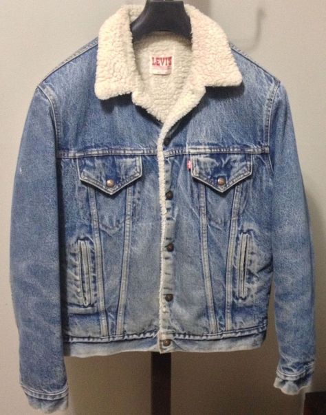 Mens Trucker Jacket, Long Coat Men, Jacket Sherpa, Mens Sherpa, Western Denim Shirt, Sherpa Coat, Denim Shirt Men, Denim Wear, Jeans Levis