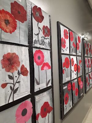 Grade 2 Remembrance Day Art, Grade 6 Remembrance Day Art, Poppy Projects For Kids, Kids Poppy Craft, Poppy Art Ks1, Patriotic Art Projects For Middle School, Grade 1 Poppy Art, Remembrance Day Poppies, Poppy Art Projects For Kids