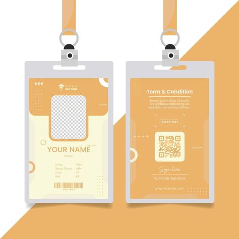 Student id card. University, school, college identity card Vector illustration. Student Card Design, School Id Card Template, Student Id Card Template, Carousel Inspiration, Student Identity Card, Luxury School, Student Id Card, Identity Card Design, School Dr