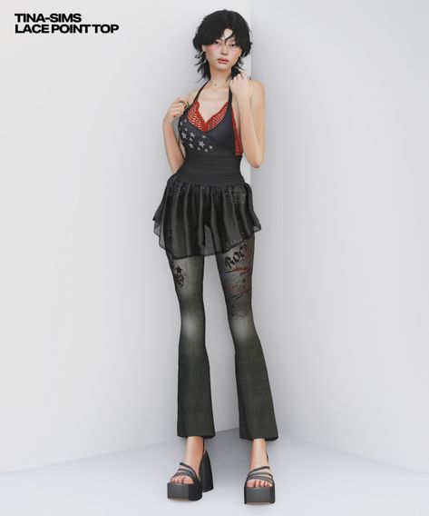 tina-sims on Tumblr Tina Sims, Sims 4 Cc 00s Clothes, Sims 4 Acubi Fashion Cc, Sims4 Cc Tops, Y2k Sims 4 Cc Clothes, 2000s Sims 4 Cc, Y2k Cc Sims 4, Ts4 Clothes, Sims 4 Cc Clothes Tops