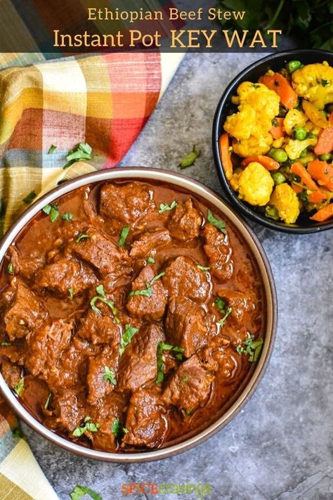 Ethiopian Stew, Baked Garlic Chicken, Best Instapot Recipes, Shrimp Pasta Dishes, Berbere Spice, Ethiopian Cuisine, Pressure Cooking Recipes, Beef Dinners, Stew Meat Recipes