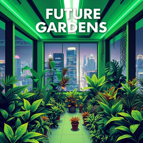 Futuristic Botanical Loft

#FuturisticNature #GreenTech #UrbanGardens #art #poster Green Tech, Art Poster, Loft, Art, Nature