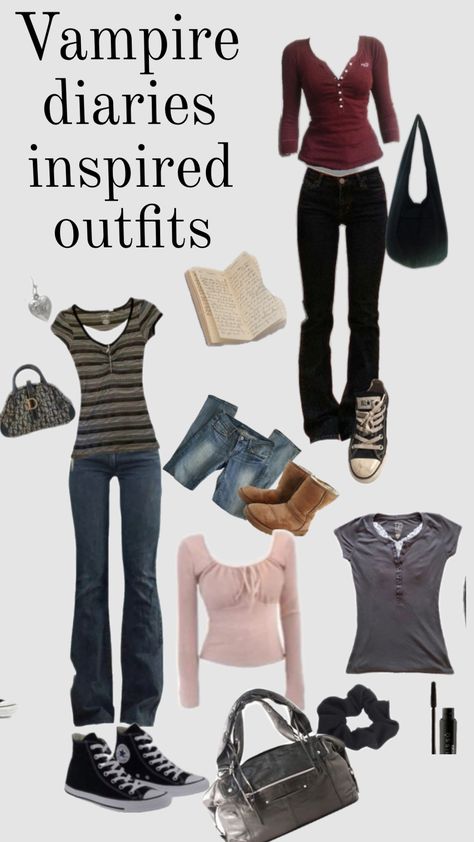 #tvd #thevampirediaries #y2k Tvd Inspired Outfits, Swag Shoes, Inspired Outfits, Vampire Diaries, Hair Makeup, Outfit Inspirations