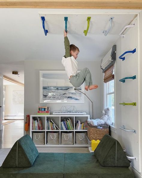 Basement Playroom, Monkey Bars, Bunk Beds, Kids Bedroom, Bar, Bedroom, Living Room, Bed, Design