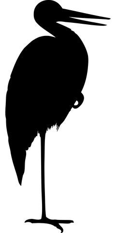 Crane, Stork, Silhouette, Egret Stork Silhouette, Crane Silhouette, Egret Bird, Stencil Ideas, Free Silhouette, Silhouette Stencil, Public Domain Images, Free Pictures, Mardi Gras