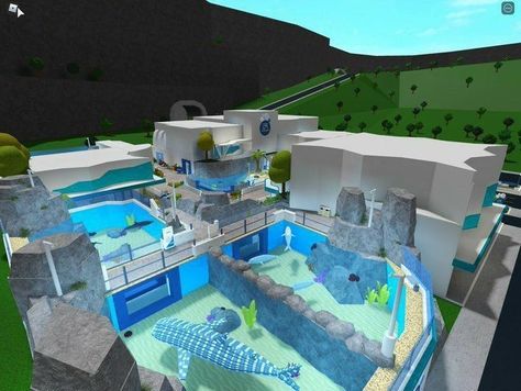 Roblox Hacks, Lazy River Pool, Bloxburg Exterior, Preppy House, Blocksburg Room Ideas￼, Bloxburg Houses, Bloxburg House Ideas 1 Story, Bloxburg Builds, Bloxburg House Ideas 2 Floor