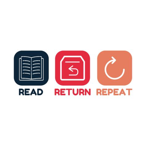 Read Return Repeat, Boy Reading, Library Design, The North Face Logo, Retail Logos, Allah, Print T Shirt, Gaming Logos, Tshirt Designs