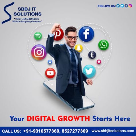 We don't just build website, we build your Business. Visit Website : https://sbbjitsolutions.com/ Mail us : 𝗶𝗻𝗳𝗼@𝘀𝗯𝗯𝗷𝗶𝘁𝘀𝗼𝗹𝘂𝘁𝗶𝗼𝗻𝘀.𝗰𝗼𝗺 Call Now : +𝟵𝟭 𝟵𝟯𝟭 𝟬𝟱𝟳 𝟳𝟯𝟲𝟵 +𝟵𝟭 𝟴𝟱𝟮 𝟳𝟮𝟳 𝟳𝟯𝟲𝟵 . . #SMM #socialmediamarketing #seo #SMO #digitalmarketing #website #webdesign #webdesigning #PPC #webdesigners #graphicdesign #SMOServices #creativeagency — in Delhi. Digital Advertising Design, Marketing Poster, Social Media Advertising Design, Digital Marketing Design, Social Media Marketing Agency, Best Digital Marketing Company, Social Media Services, Social Media Advertising, Digital World