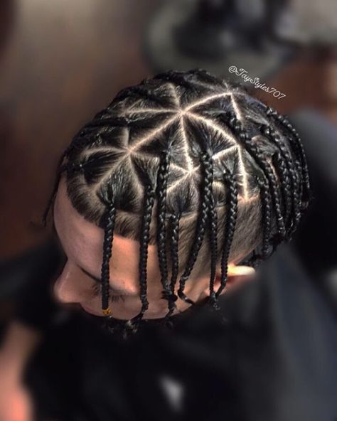 S Braids, Burgundy Box Braids, Box Braids Men, Box Braids Updo, Braids For Men, Triangle Box Braids, Boy Braids Hairstyles, Small Box Braids, Braids For Boys