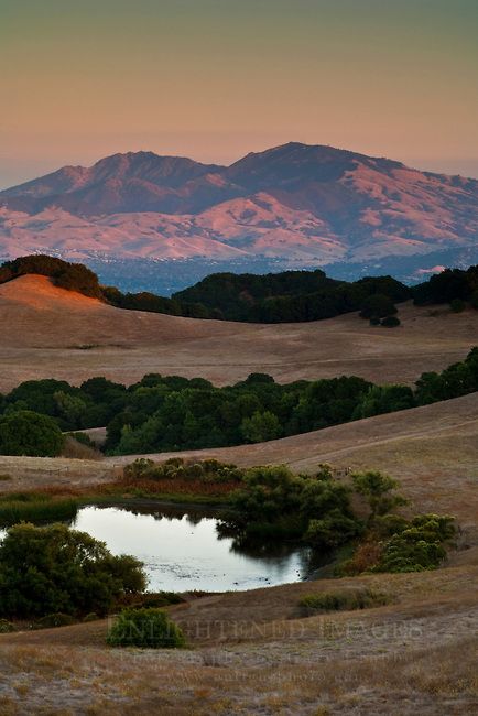 Mount Diablo at sunset as seen from Briones Regional Park, Contra Costa County, California Yay Area, California Hills, Familiar Places, Photograph Art, Contra Costa County, Photo Mount, Scenic Photos, California Landscape, Walnut Creek