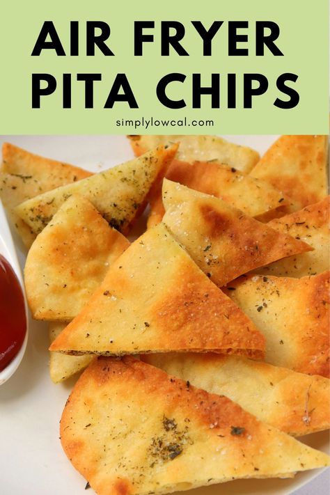 Gluten Free Pita Chips, Pita Chips Recipe, Breakfast Pita, Homemade Pita Chips, Tortilla Chip Recipe, Homemade Pita, Pan Pita, Homemade Gluten Free, Air Fryer Dinner Recipes