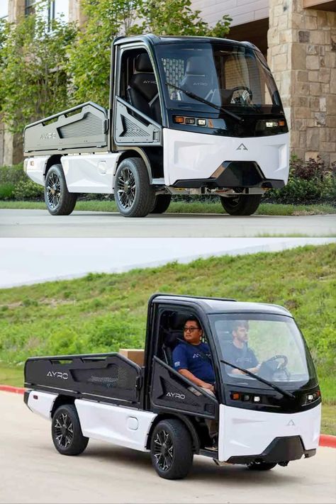 Ayro Vanish aims to fill a gap in the electric utility truck market Electric Vehicles, Mini Truck, Construction Vehicles Printables, Futuristic Pickup Truck, Farm Utility Vehicle, Diy Electric Car, Three Wheeled Car, Utility Truck, City Vehicles