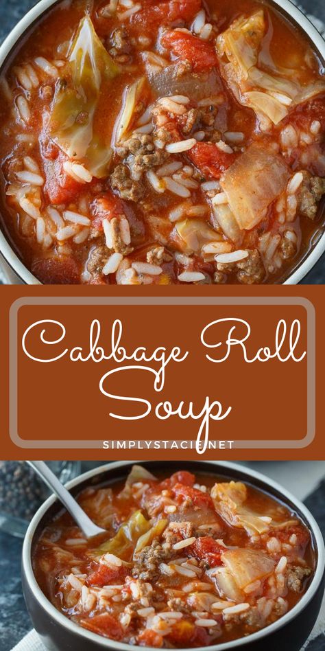 Cabbage Ground Beef, Cabbage Roll Soup Recipe, Recipe For Cabbage, Cabbage Soup Crockpot, Cabbage Soup Diet Plan, Soup Cabbage, Lasagna Soup Crockpot, Cabbage Soup Diet Recipe, Hearty Soup Recipes