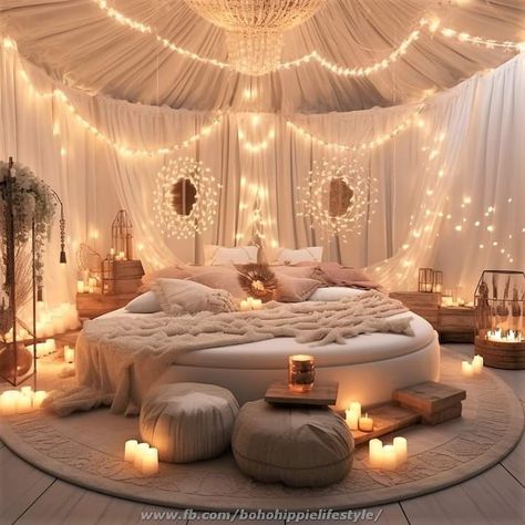 Dream Bedroom Cozy, Teen Room Designs, Round Bed, Dream Bedroom Inspiration, Bedroom Decor Cozy, Dream House Rooms, Cozy Room Decor, Dreamy Room, Dream Room Inspiration