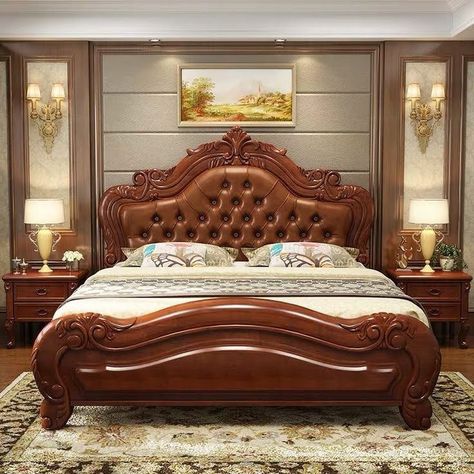 Latest Wooden Bed Designs, Bed Design Modern Luxury, Modern Luxury Bed, Beautiful Bed Designs, Box Bed Design, Double Bed Designs, Aesthetic Bed, Wood Bed Design, Wooden Bed Design