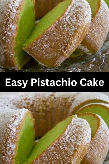 Pistachio Cake Filling, Easy Pistachio Cake, Chocolate Yogurt Cake, Cream Cheese Lemonade Pie, Pistachio Cake Recipe, Pistachio Dessert, Pistachio Recipes, Strawberry Cream Cakes, Butter Pecan Cake