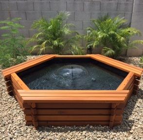 Outdoor Fish Ponds, Koi Pond Backyard, Above Ground Pond, Fish Ponds Backyard, Raised Pond, Fish Pond Gardens, Pond Kits, Patio Pond, Goldfish Pond