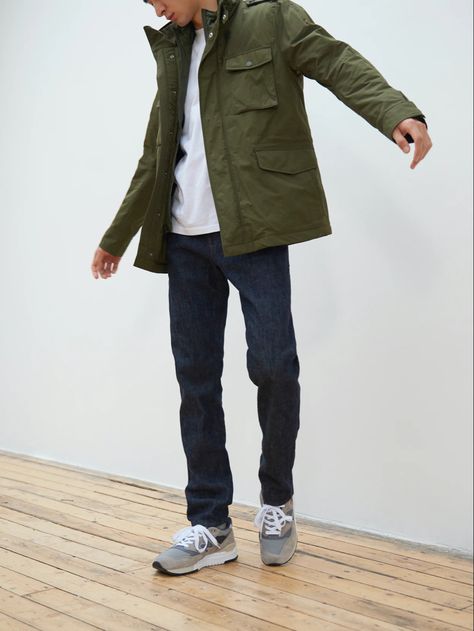 Green Jacket Men Outfits, Olive Jacket Outfit Men, Green Parka Outfit Men, Green Jacket Outfit Men, Parka Outfit Men, Olive Jacket Outfit, Safari Jacket Outfit, Balance Outfit, Green Jacket Outfit