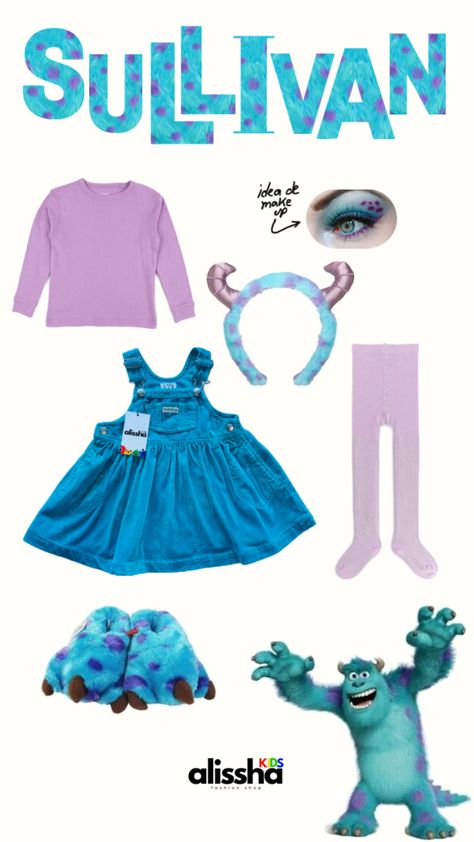 Sullivan Monsters Inc. Monsters Inc Group Costume, Sully Monsters Inc Costume, Sullivan Monsters Inc, Monsters Inc Costume, Boo Monsters Inc, Sully Monsters Inc, Monster Inc, Inspo Outfit, Monsters Inc