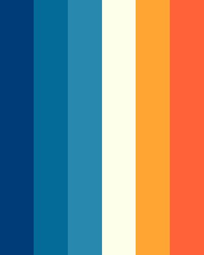 Immortality Blue Orange Pallete, Blue Orange Color Palette, Royal Blue Color Palette, Kids Color Palette, Orange And Blue Color Palette, Color Palette Orange, Orange Colour Palette, Orange Color Palette, Orange Color Schemes