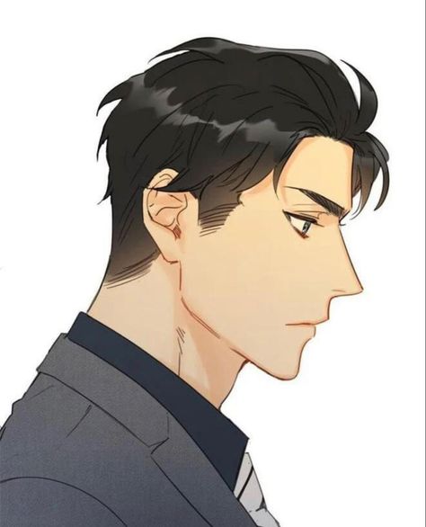 The Office Blind Date, Drawing Poses Male, Anime Hairstyles Male, A Business Proposal, Male Profile, Profile Drawing, Hair Sketch, Anime Head, Face Drawing Reference