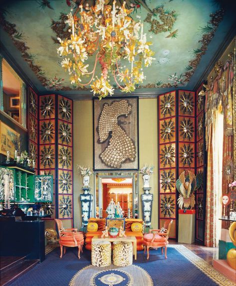 How to do the maximalism trend | House & Garden Tony Duquette Interiors, Maximalism Interior Design, Maximalism Interior, American Interior Design, Maximalist Interior Design, Tony Duquette, Memories Ideas, Eclectic Maximalism, Maximalist Interior