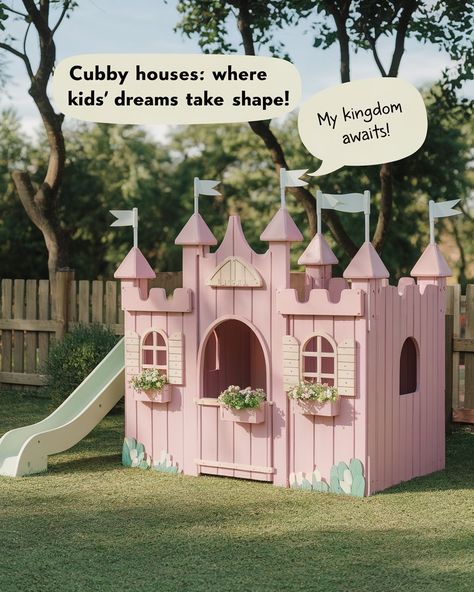 Curious about cubby houses and why kids love them? Dive into the world of kids cubby houses—a place where imagination soars! From unique cubby house ideas to tips on how to build a playhouse that feels like a mini castle, you’ll find everything you need to create a special space. Explore playhouse interior designs that make every corner cozy and magical for endless fun at home! #gg #homedesigninsider #whatisacubbyhouse Fun Backyards, Kids Playhouse Interior, 1930 House Renovation, Cubby House Ideas, Playhouse Interior, Mini Castle, Playhouse For Kids, Castle Playhouse, Kids Cubby