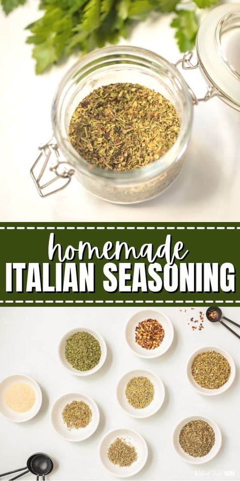 Italian Seasoning Mix Recipe, Italian Seasoning Blend, Italian Seasoning Mix, Italian Seasoning Recipe, Homemade Italian Seasoning, Homemade Dry Mixes, Homemade Spice Mix, Spice Blends Recipes, Homemade Seasoning