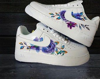 This item is unavailable Floral Nikes, Custom Shoes Diy, Nike Shoes Air Force, Painted Sneakers, Basket Style, Nike Shoes Girls, Nike Fashion Shoes, Preppy Shoes, Custom Nike Shoes