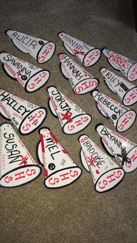 Cheerleader Locker Decorations!! #cheerleading                              … Cheer Locker Decorations Cheerleading, Cheerleading Homecoming Ideas, Spirit Posters Cheerleading, Cheerleader Bulletin Board Ideas, Homecoming Ideas For Cheerleaders, Cheerleader Locker Signs, Cheerleading Locker Signs, Cheerleader Locker Decorations Ideas, Cheerleader Decorations