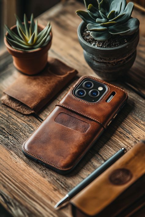 Discover handcrafted leather phone cases for premium protection and style. Elevate your device with elegance! #LeatherAccessories #PhoneCaseFashion Leather Phone Cases, Leather Accessories Handmade, Leather Craft Patterns, Handcrafted Leather, Leather Work, Craft Patterns, Leather Phone Case, Leather Accessories, Leather Working