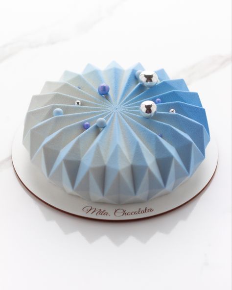 Mousse cake made in cake molds Origami by Dinara Kasko Mousse Cake Design, Entremet Cake Design, Origami Cake, Dinara Kasko, Mousse Cakes, Cake Molds, Crazy Cakes, Mousse Cake, Cake Mold